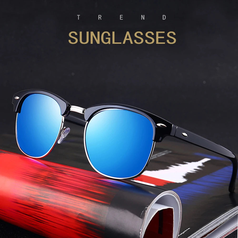 Polarized Sunglasses Men Women 3016 Brand Design Eye Sun Glasses Women Semi Rimless Classic Men Sunglasses Oculos De Sol UV400