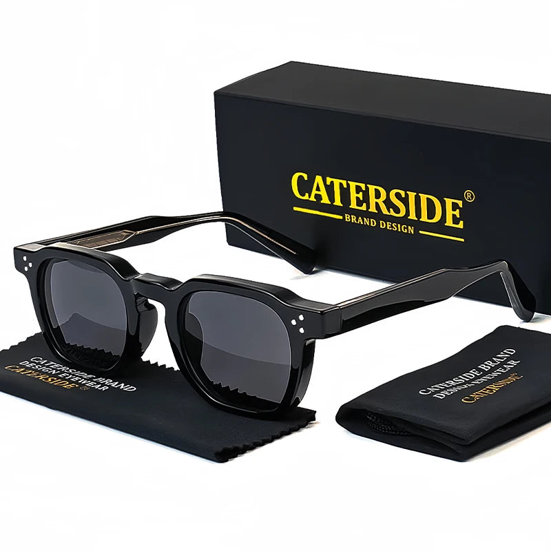 CATERSIDE New Retro Punk Men Sunglasses Square Personalized Design Glasses Women's Fashion Party Business Glasses Festival Gift