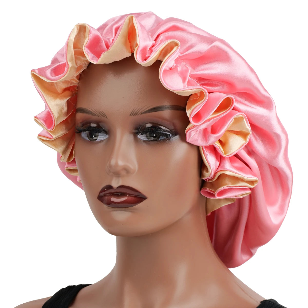 Reversible Double-Layered Lace Hair Bonnet for Women & Men | Breathable Night Cap for Sleeping, Curly Hair Protection