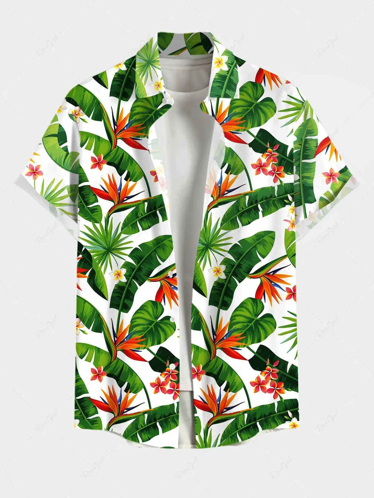 Summer Plus Size Men's Shirts 3D Print Hawaiian Shirts Button Up Beach Vacation Shirts Short Sleeve Shirt Casual Shirts For Men