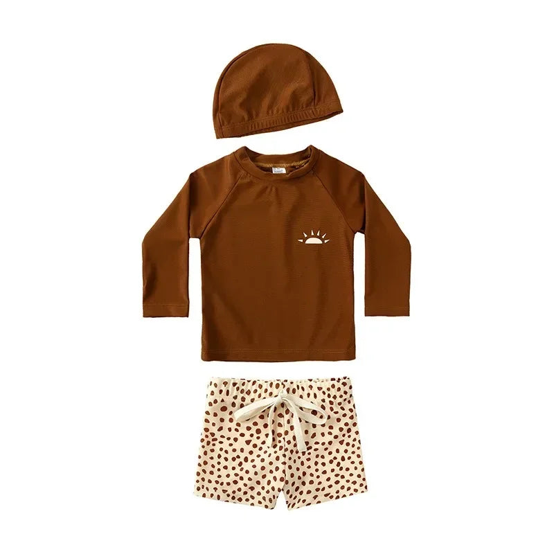 Cute Baby Boys Girls Bikinis Set 2025 Summer Children Beach Wear Ruffle Kids Swimsuit Bathing Suit Printed Swimwear Monokini