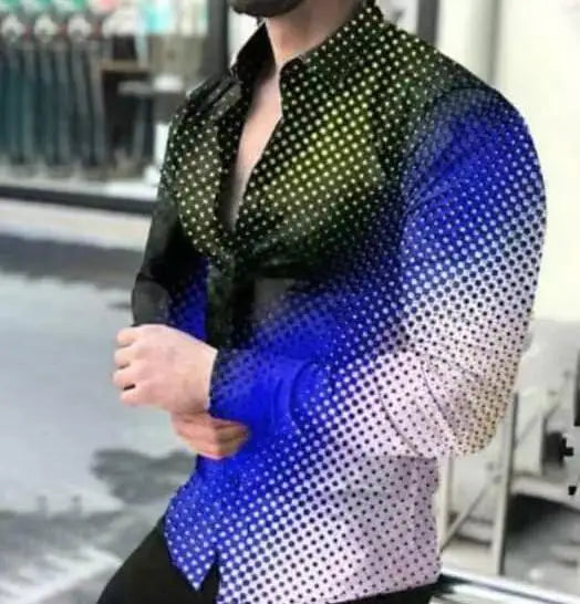 Summer Men's Shirt Long Sleeve Fashion 3D Printed Lapel Casual Luxury Shirt Hawaiian Casual Men's Shirt 2024xs-5xl