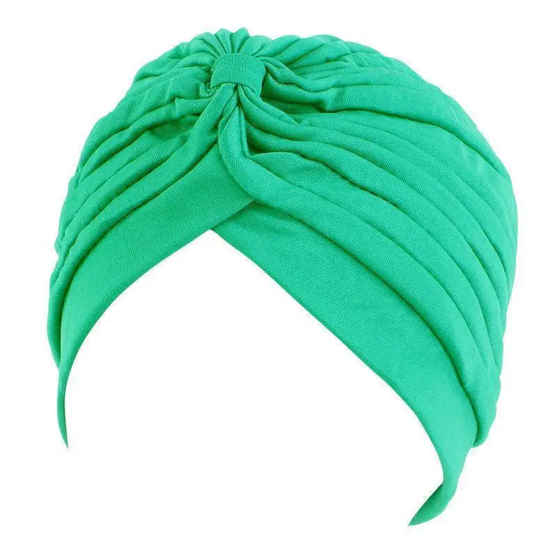 Twist Turban Caps Women Knot Muslim Hijab Shiny Indian Hat Sleep Night Cap Casual Solid Color Headscarf Stretch Head Wrap