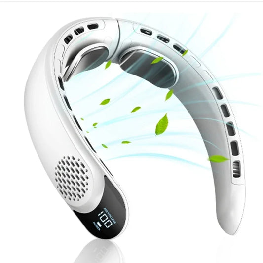 Bladeless Neck Fan,4 Turbo Portable Neck Fan,4000Mah Battery Operated, 360° Cooling Airflow,For Home,Office,Travel
