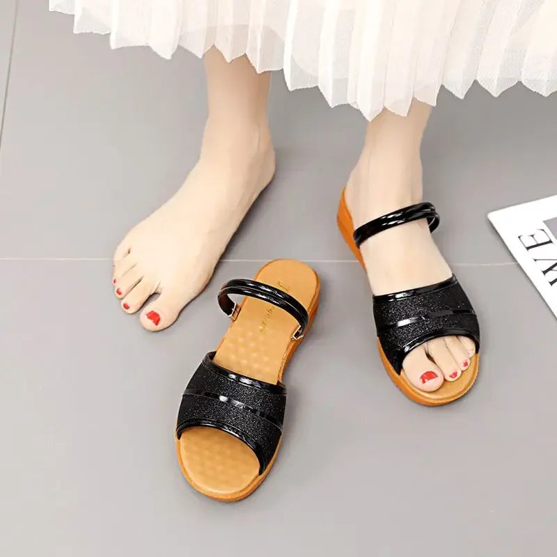 Sabot With Low Heels Woman Shoes Summer 2025 Offers Trending Sandals for Women The Best Korea Luxury Footwear on Offer Original