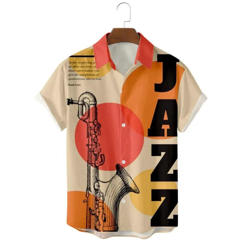 2023 Men's Hawaiian Shirt Cat Printed Short Sleeve Tops Beach Vacation Sunset Harajuku Clothing Casual Unisex Style Shirts