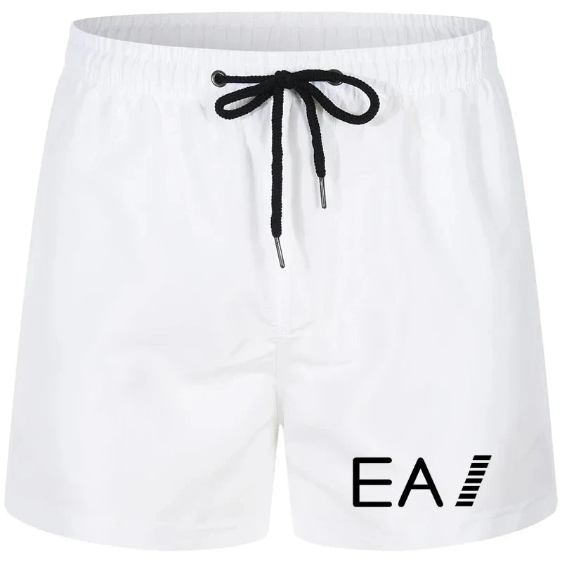 2024 summer beach shorts men's quick-drying casual shorts men's shorts drawstring pocket surf beach summer new style