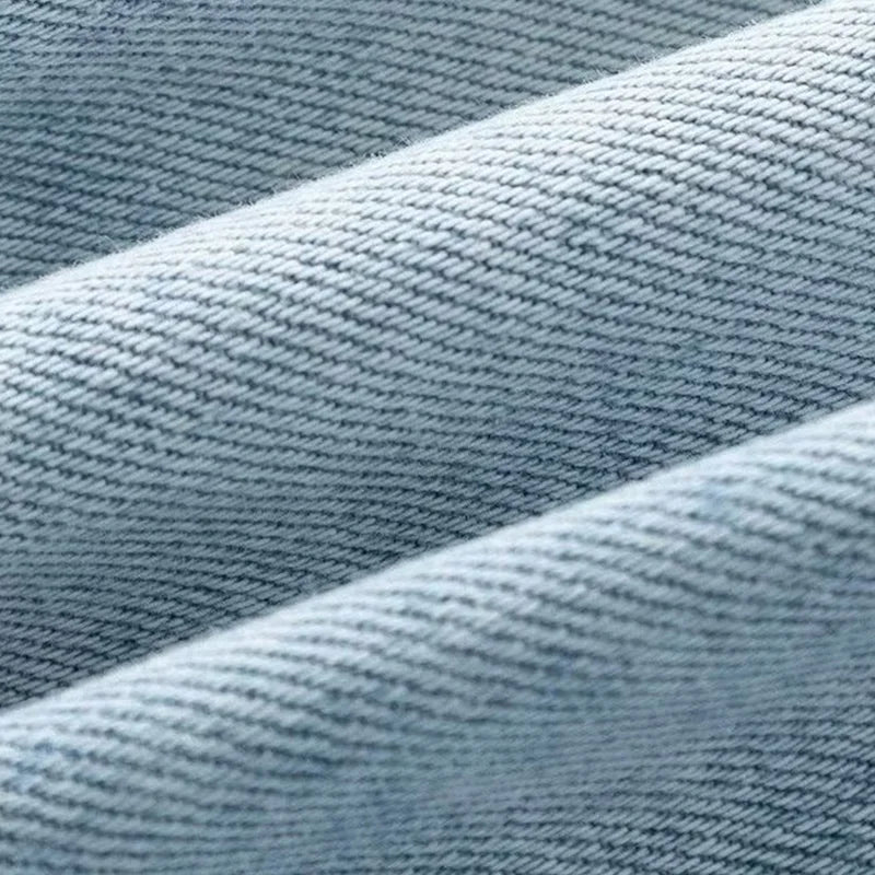 Men Casual Denim Shorts Male New Elastic Waist Straight Leg Comfortable Light Blue Soft Short Pants Baggy Wide Leg Jeans