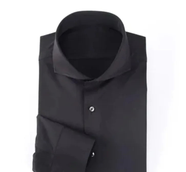 Men's shirt Windsor collar French cufflink shirt Fashion men's long sleeved luxury business formal shirt with buttons