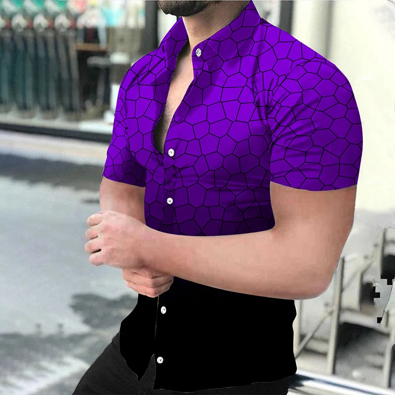 Luxury Shirt Owl 3d Print Shirts Men Women Fashion Oversized Blouse Men's Lapel Shirt Beach Camisas Men's Clothing Bussiness