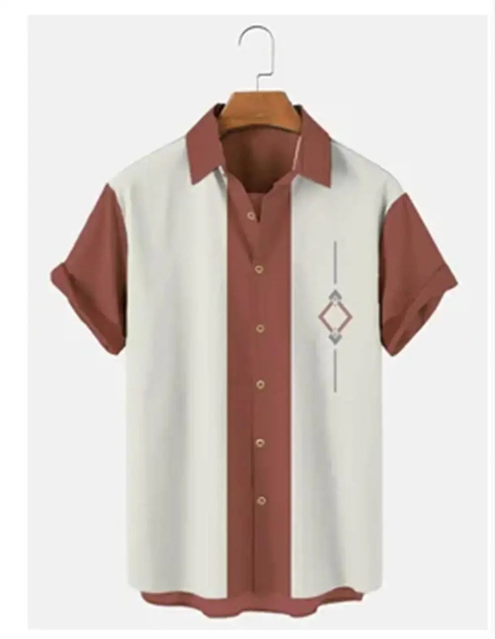 Stripes Simple Casual Dress Shirts European Size Men's Hawaiian Fashion Short Sleeve Loose Breathable Top Button Summer