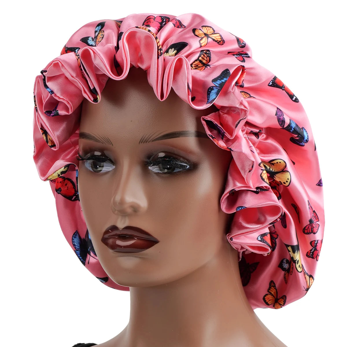 Reversible Double-Layered Lace Hair Bonnet for Women & Men | Breathable Night Cap for Sleeping, Curly Hair Protection