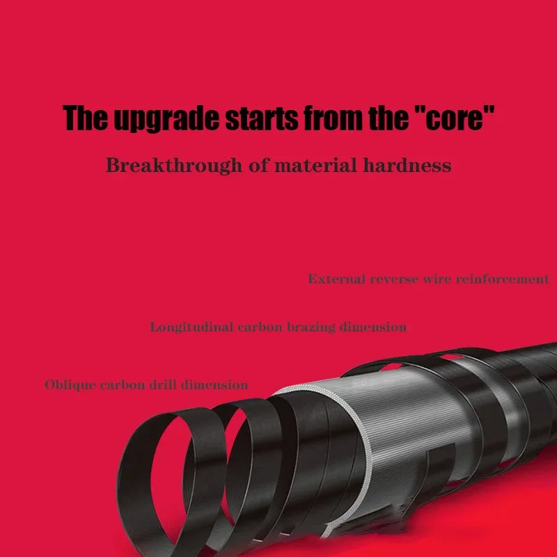 New carbon drill fishing rod with reduced size of 43CM hard fishing 1.8m-6.3m freshwater fishing rod accessories, outdoor tools