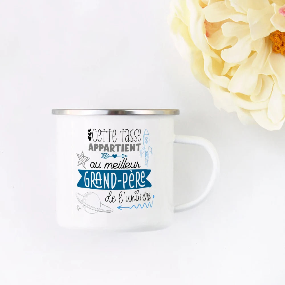 Papa Definition Father's Day Mug Gift From Son or Daughter Enamel Camp Mug Birthday Gift Idea Daddy Camper Travel Cups