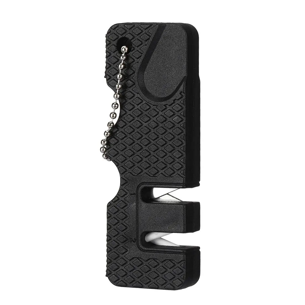 Durable Mini Knife Sharpener Multi-Functional Carbide Knife Whetstone Simple Pocket Ceramic Sharpen Hook Sharpener Outdoor Tools