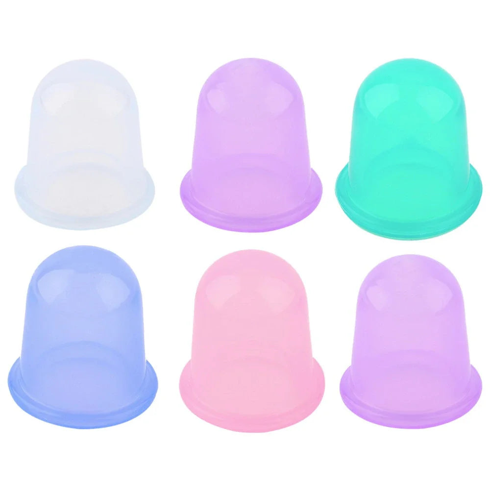 5 Colors Family Full Body Neck Back Massage Helper Sillicone Anti Cellulite Massager Vacuum Cans Cupping Cup Chinese Health Care