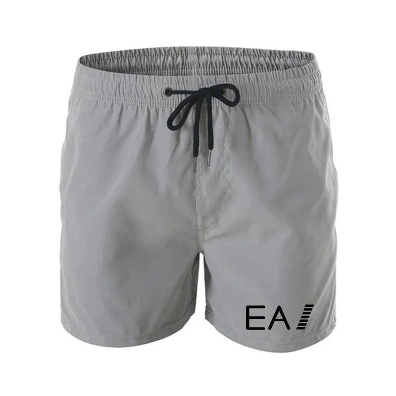 2024 summer beach shorts men's quick-drying casual shorts men's shorts drawstring pocket surf beach summer new style
