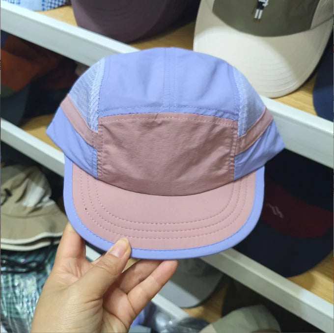 Light Thin Purple Quick-drying Soft Top Short Brim Baseball Cap Women Summer Sunscreen Sunshade Breathable Camping Cycling Cap