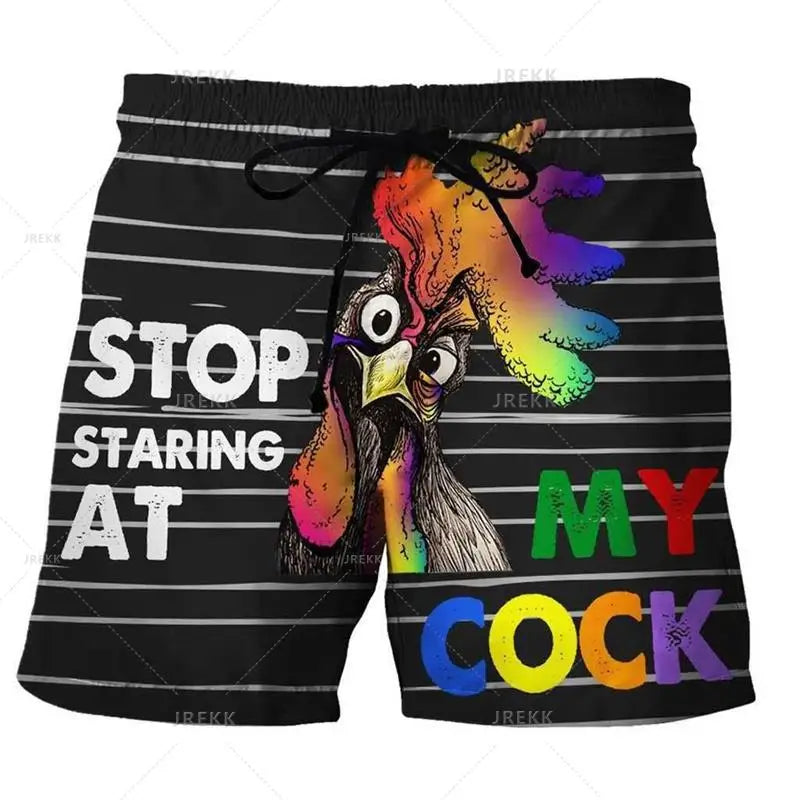 KeKe Funny Cock Banana Printed Swimwear Swim Shorts Trunks Beach Swimming Board Shorts Quick Drying Pant Mens Surffing Shorts