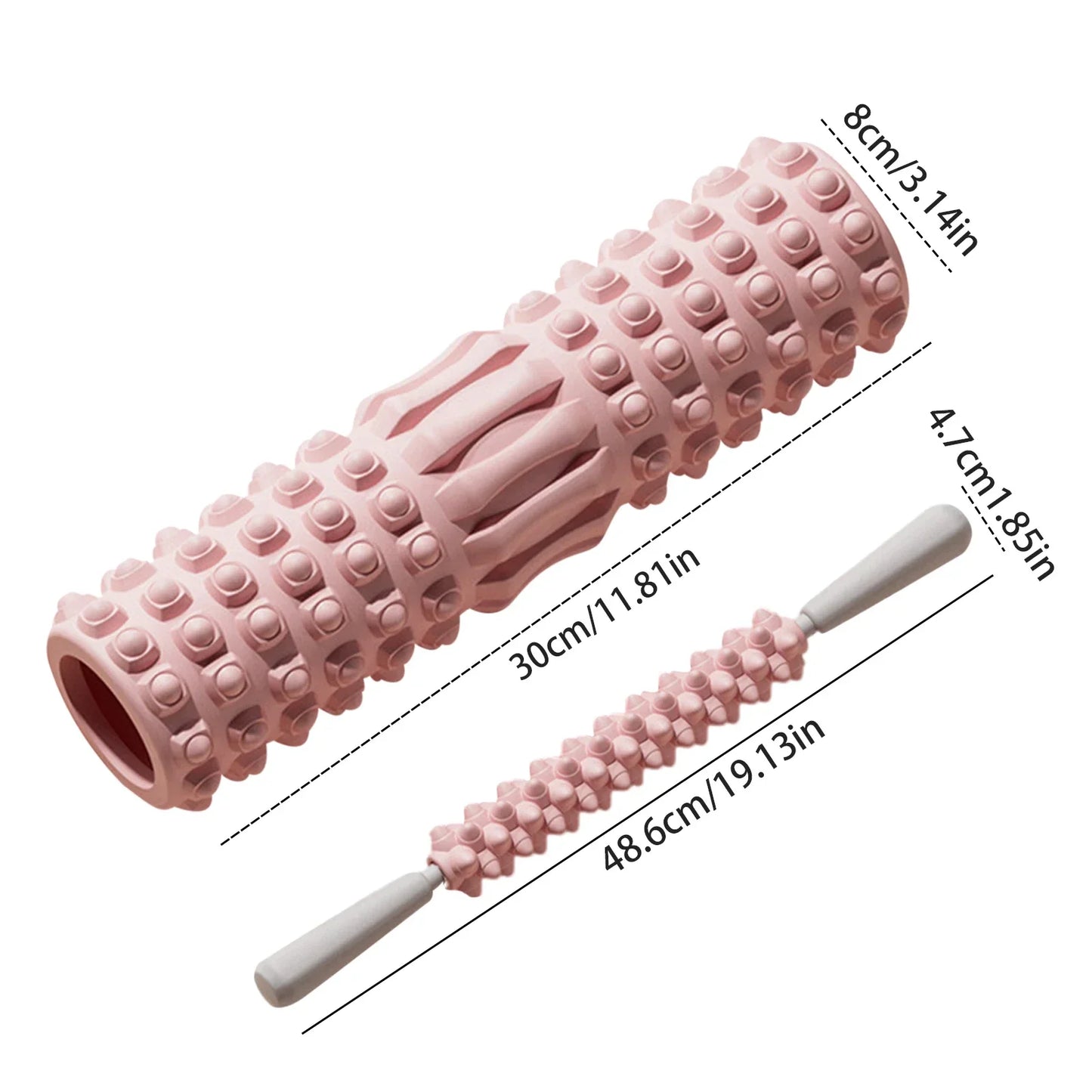 30cm Yoga Column Gym Fitness Pilates Foam Roller Exercise Back Massage Roller Yoga Brick in Legs & Arms Home Fitness Equipment