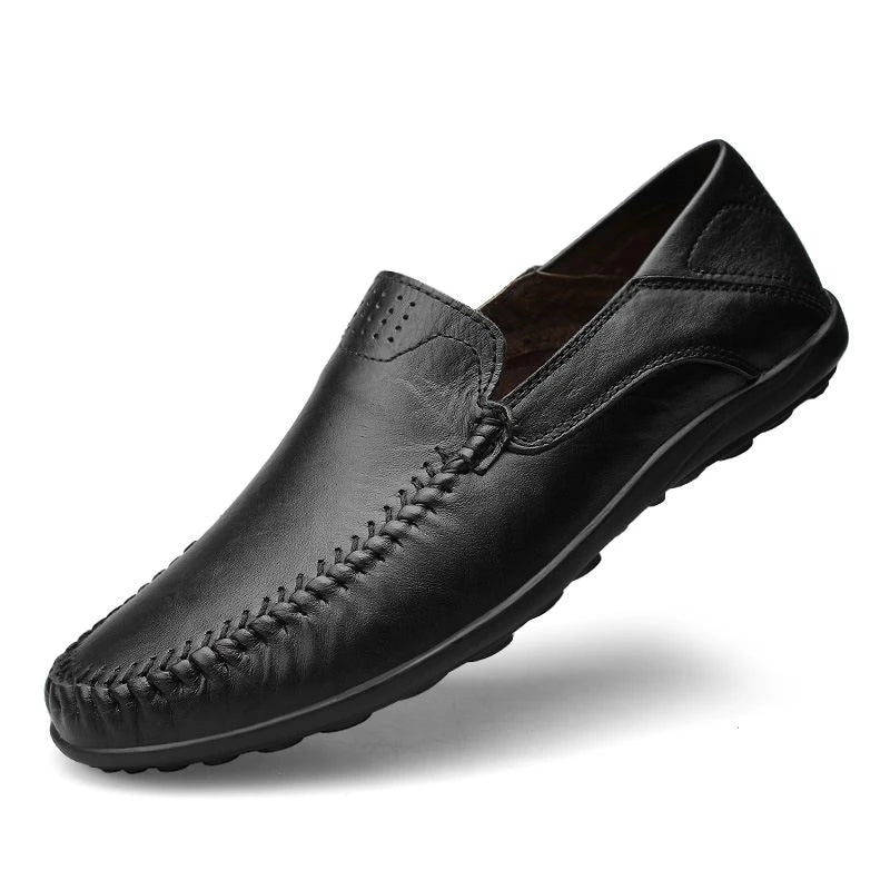 Genuine Leather Men Shoes Casual Luxury Brand Formal Mens Loafers Moccasins Italian Breathable Slip on Male Boat Shoes Plus Size