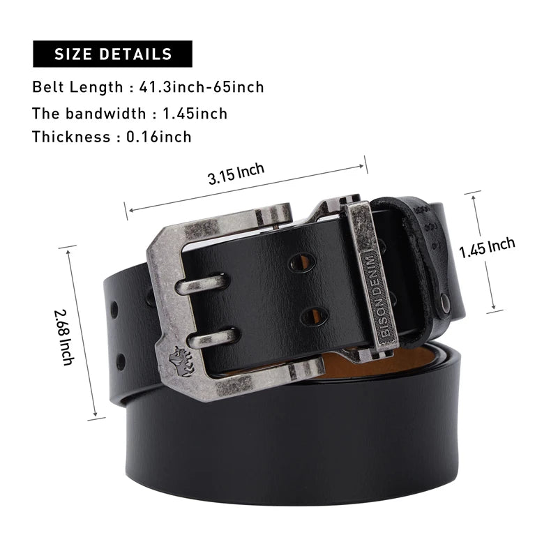 2024 Men's Belt High Quality Leather Belts Genuine Leather Strap Luxury Pin Buckle Fancy Vintage Belt for Jeans Free Shipping