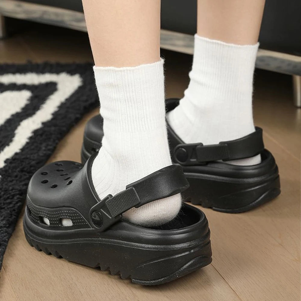 ZHIDA Summer Beach Sandals Hollow Out Platform Slippers for Women Clogs EVA Anti Slip Thick Bottom Garden Shoes