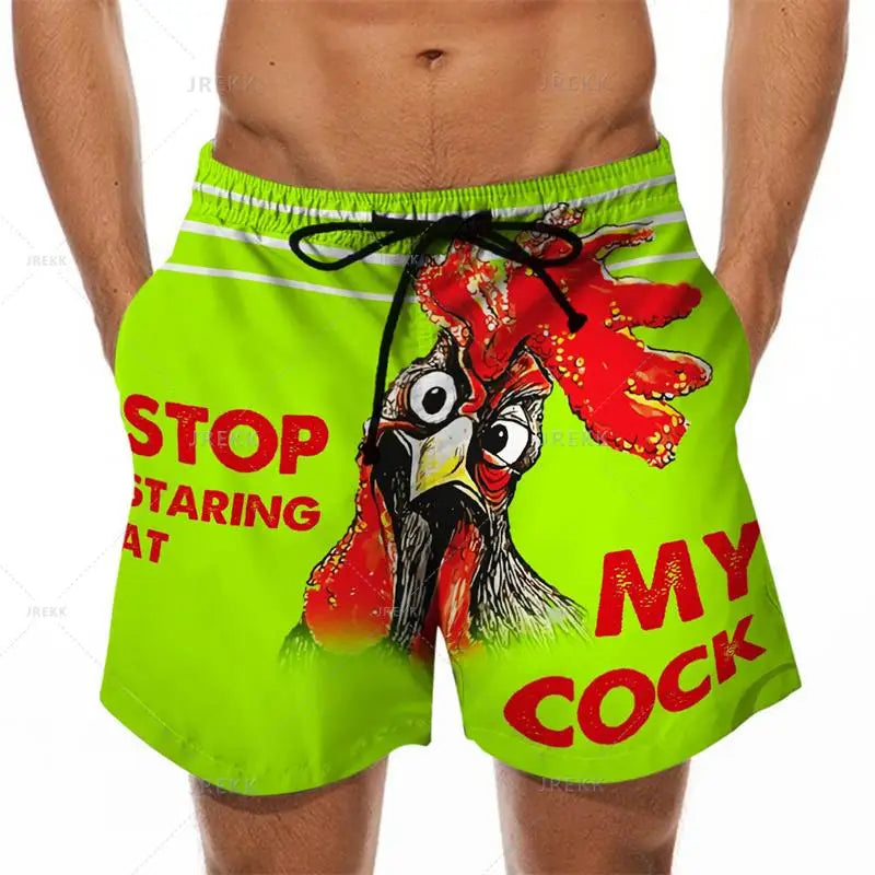 KeKe Funny Cock Banana Printed Swimwear Swim Shorts Trunks Beach Swimming Board Shorts Quick Drying Pant Mens Surffing Shorts