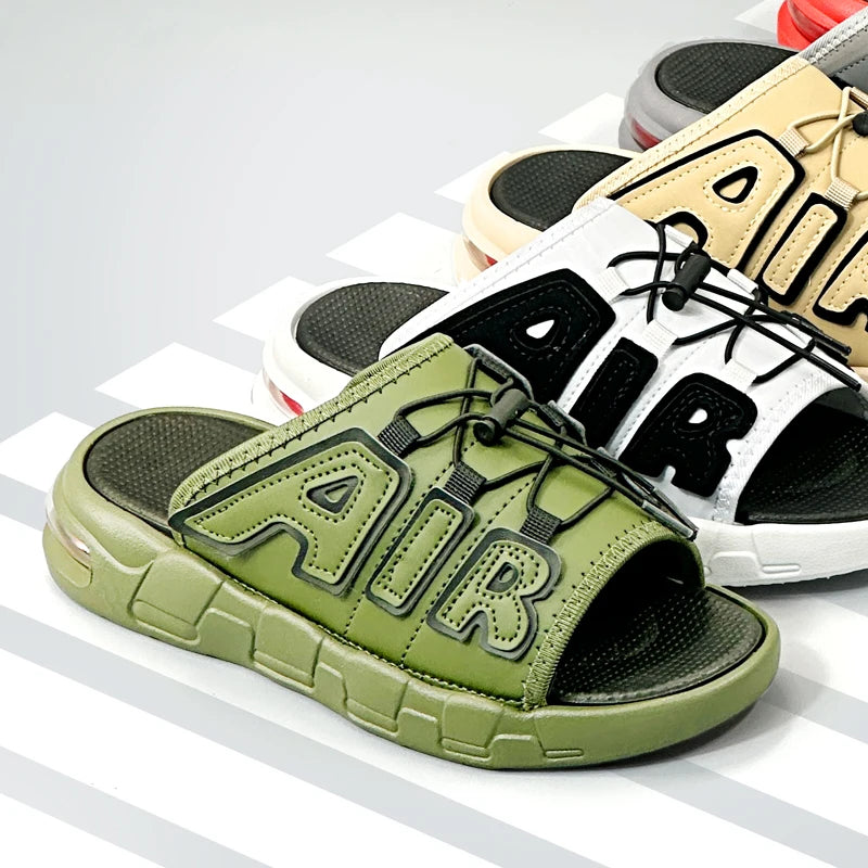 Men's Sport Slippers Summer Sandals Thick Sole Beach Flip-flops Flats Outdoor Breathable Sneaker Size 40-49 Big Fat