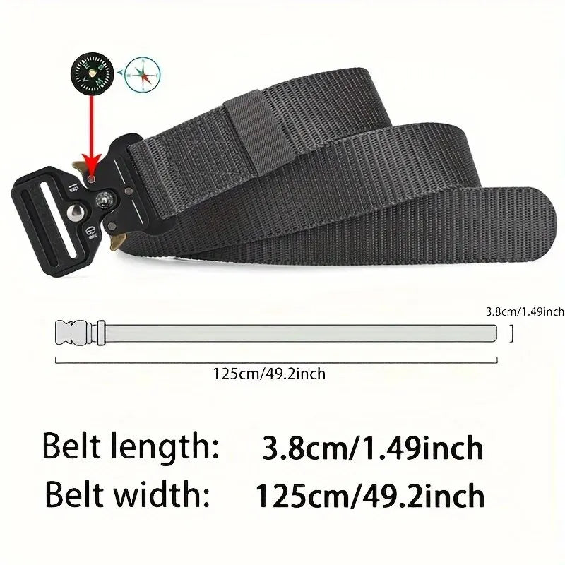 Men's Belt Outdoor Multi Function Compass Belt High Quality Canvas For Nylon Male Luxury Belts Women's Sports Jeans Neutral Belt