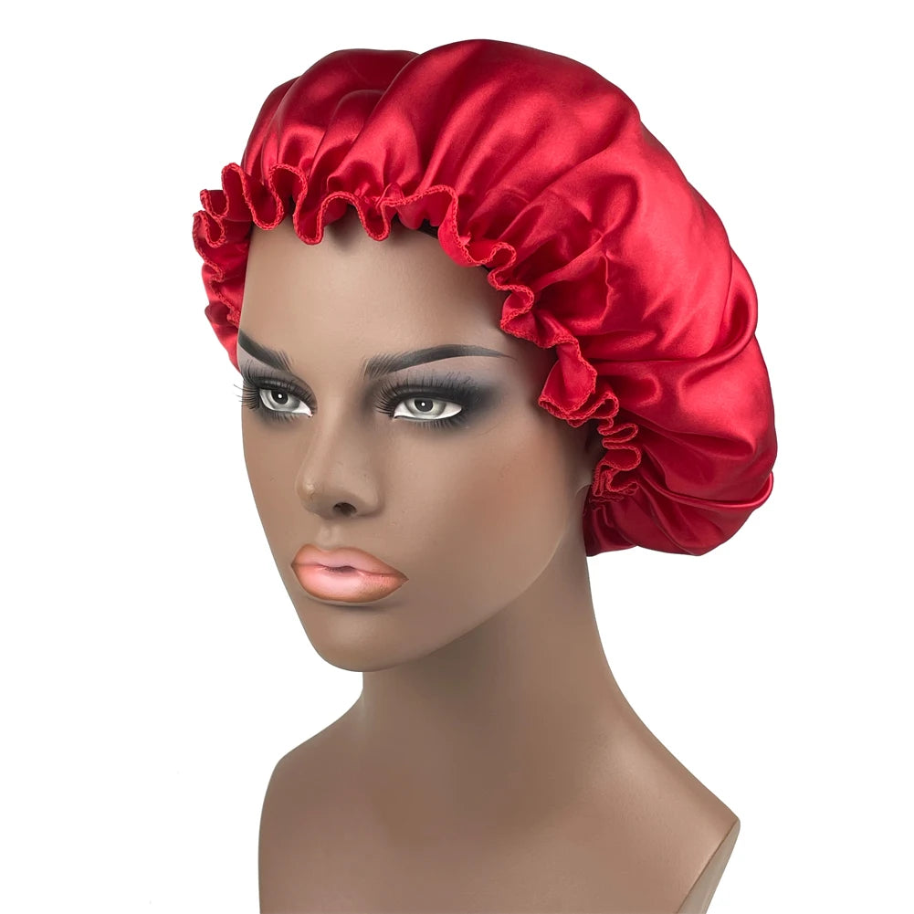 High Quality Satin Bonnet Soft Beanie Hat Bonnet For Women Shower Cap Sleeping Night Cap Chemo Cap Wonen Hat