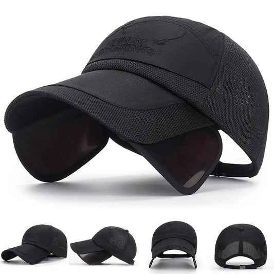 Sun Hat Washable Men Hat Extended Brim Practical Summer Outdoor Fishing Baseball Sport Visor Hat Outdoor Supply