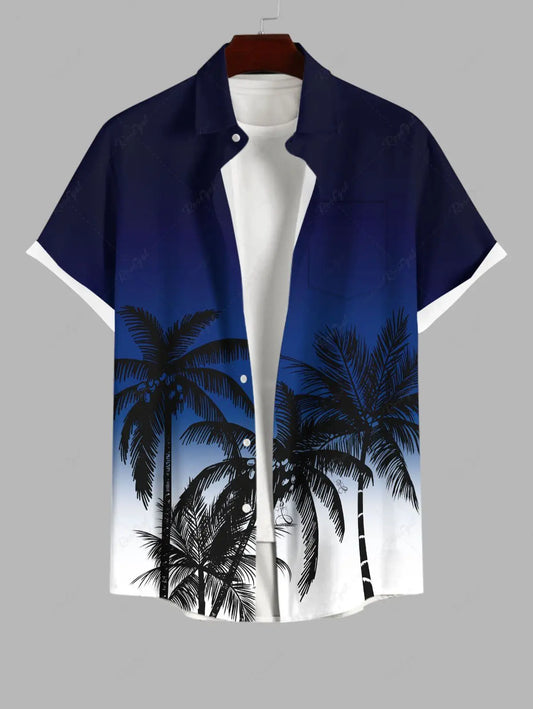 Summer Plus Size Men's Shirts 3D Print Hawaiian Shirts Button Up Beach Vacation Shirts Short Sleeve Shirt Casual Shirts For Men