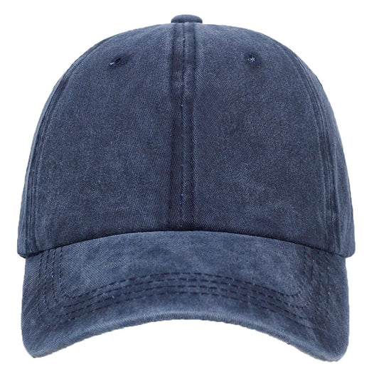 Baseball Cap Women Men Hat Vintage Washed Cotton Soft Top Denim Cloth Dad Hat Casual Sport Trucker Cap Solid Color Adjustable
