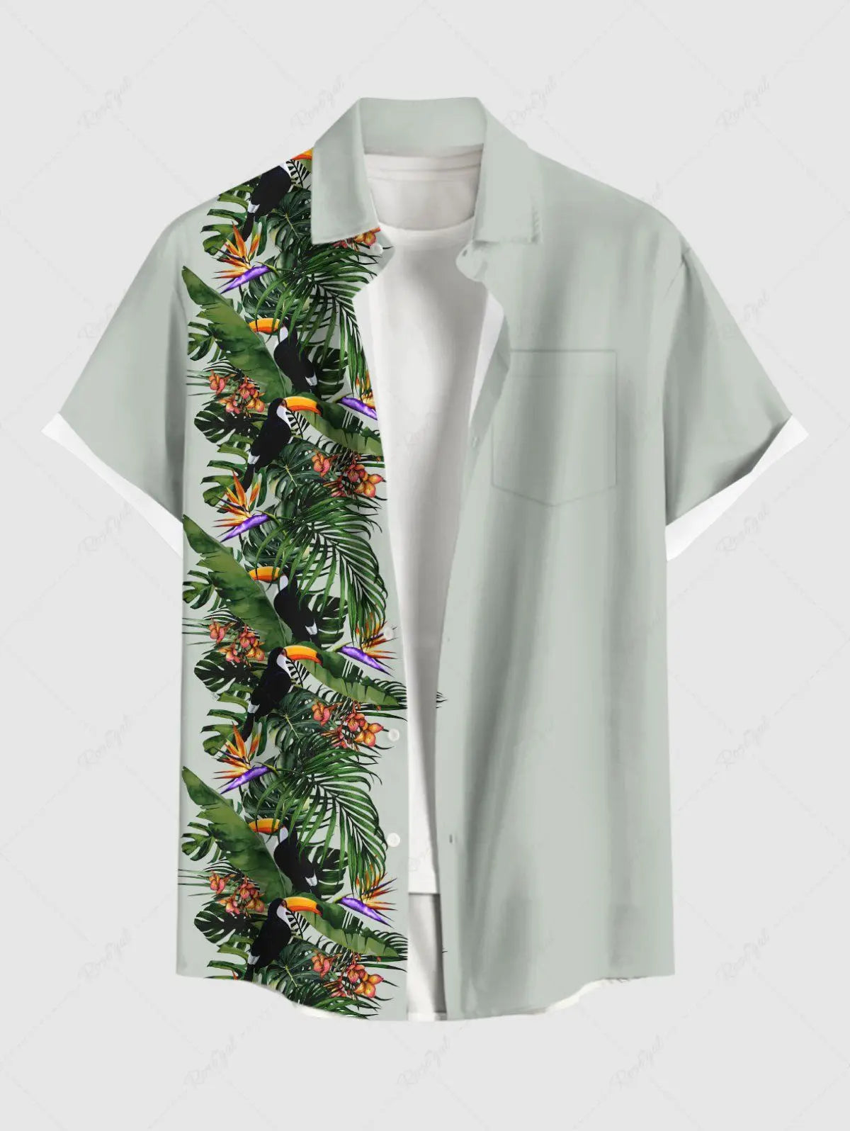 Summer Plus Size Men's Shirts 3D Print Hawaiian Shirts Button Up Beach Vacation Shirts Short Sleeve Shirt Casual Shirts For Men