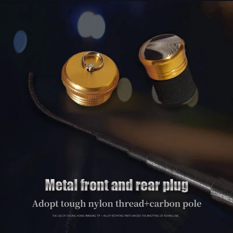 New carbon drill fishing rod with reduced size of 43CM hard fishing 1.8m-6.3m freshwater fishing rod accessories, outdoor tools