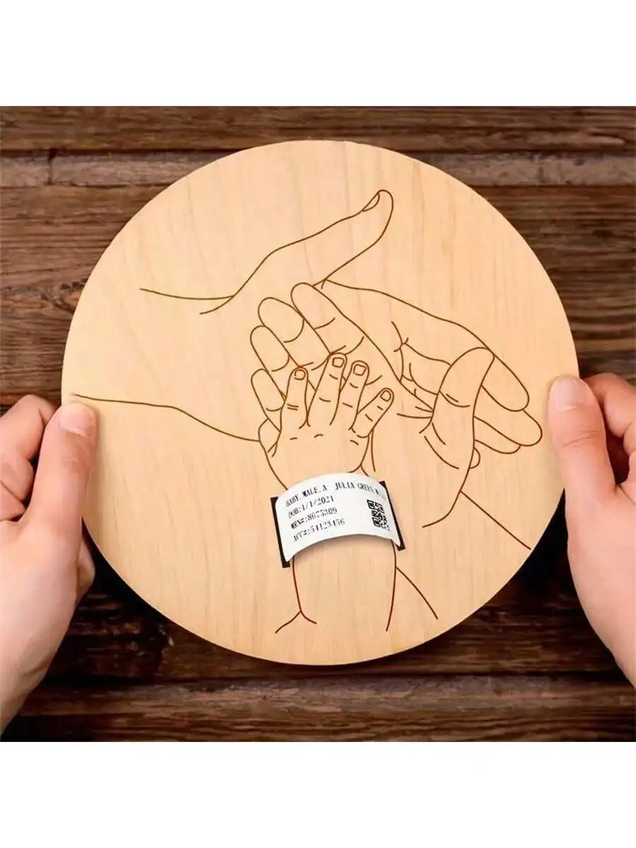 Newborn Hospital Engraved Keepsake Holder Personalized Baby Gift Memorial Pregnancy Wristband For Mother's Day & Father's Day