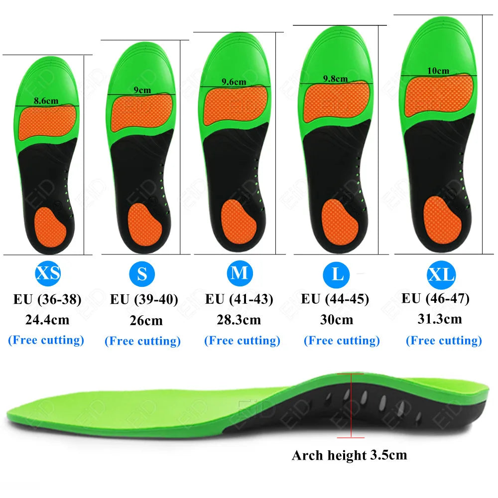 EiD Best Orthotic Insole Arch Support X/O Leg Flat Foot Health Shoe Sole Pad insoles for Shoes insert padded Orthopedic insoles