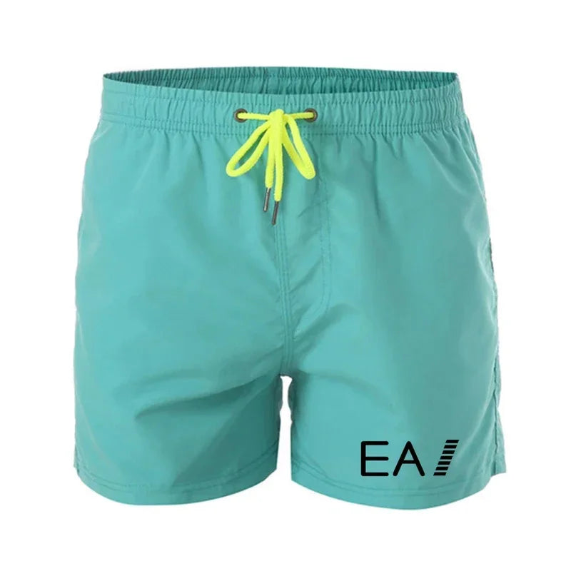 2024 summer beach shorts men's quick-drying casual shorts men's shorts drawstring pocket surf beach summer new style