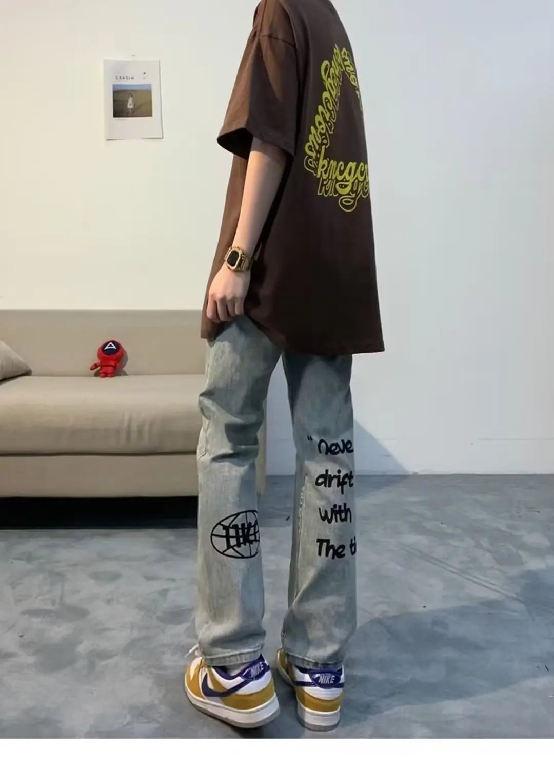 Male Jeans Pants Y2k Fashion Casual Streetwear Men's Trousers Baggy Pants Man Wide Leg Jeans Jean Denim Shorts Mens Clothing New