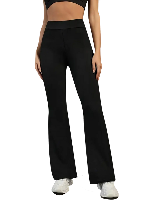 Sexy slim fit flared pants with cross waisted leggings for women, seamless gym running, cycling, knitting, yoga, stretch, hip li