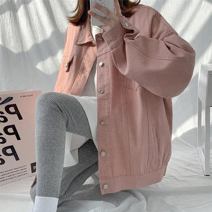 Women's Retro Workwear Loose All-match Simple Baseball Uniform