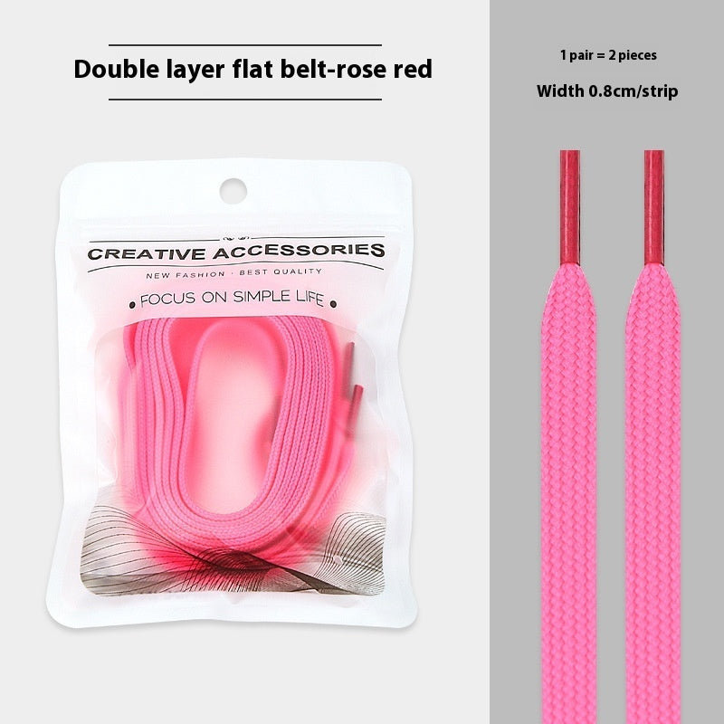 White Shoes Colorful Bandlet Shoelaces