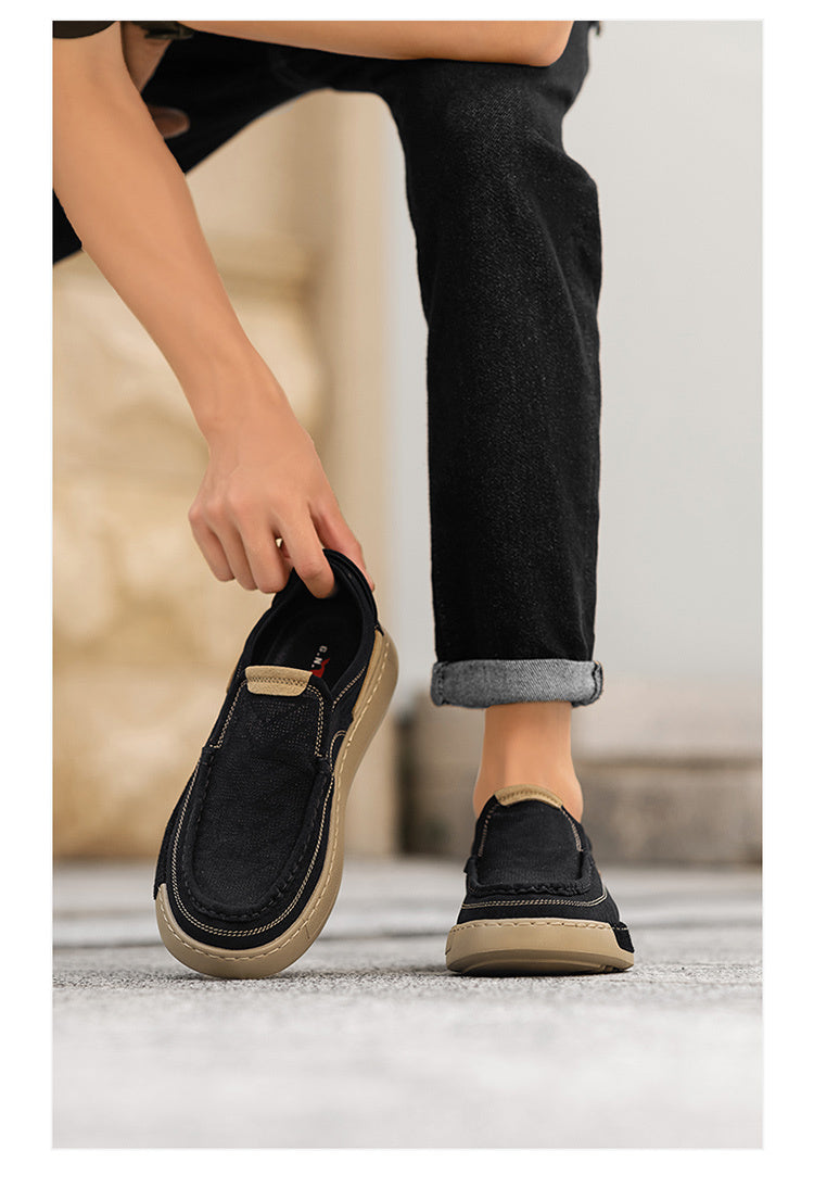 Casual Men's Shoes Lightweight Soft Sole Slip-on Dad Shoes