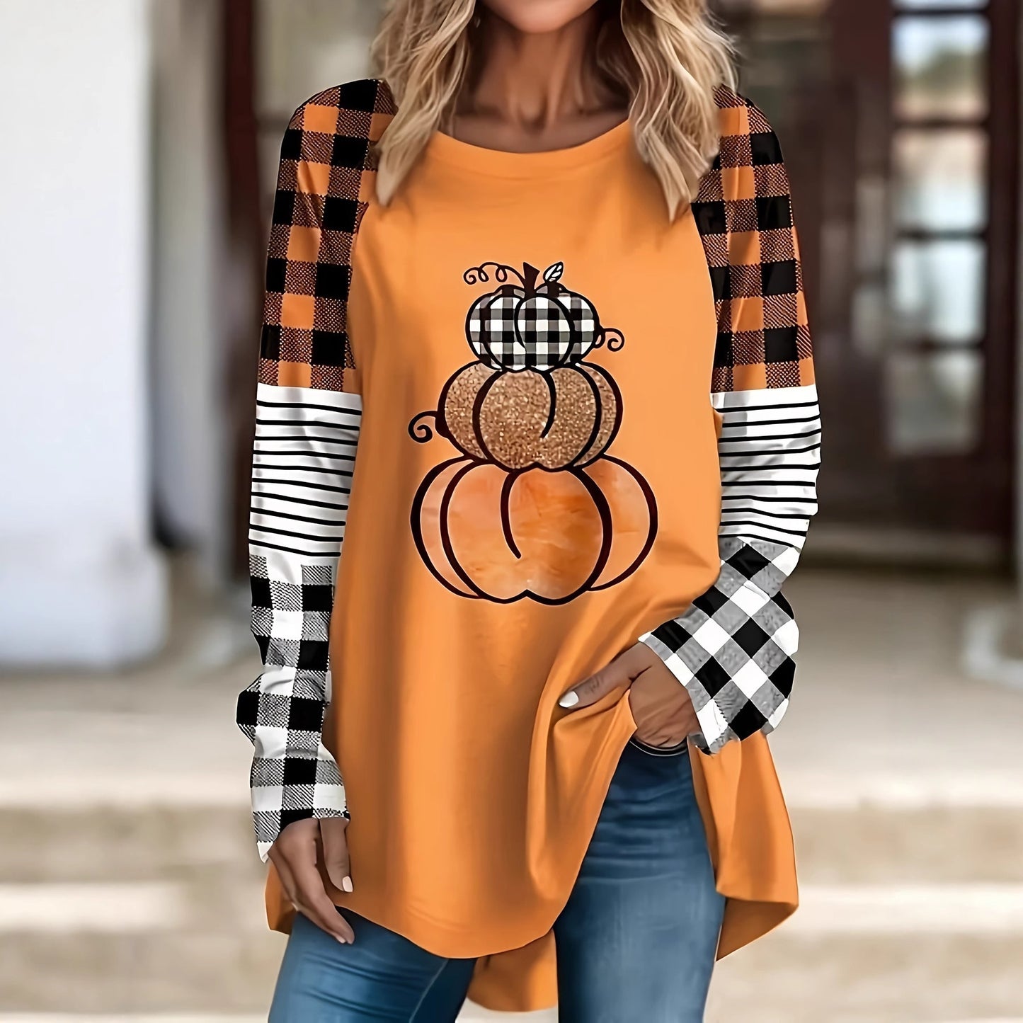 T-shirt Hip Hop Series Printed Women's Street Long Sleeve