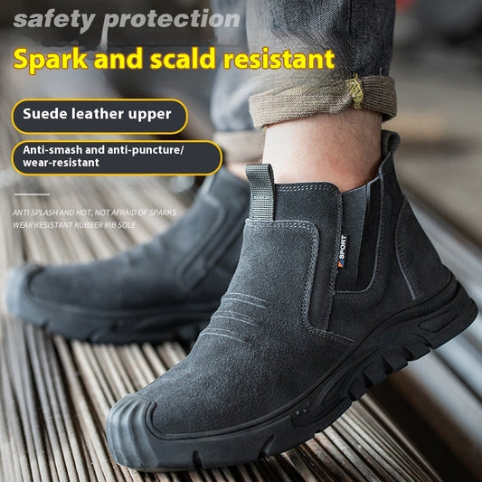 Welder Safety Shoes With Male Steel Toe Caps For Anti Smashing And Anti Piercing