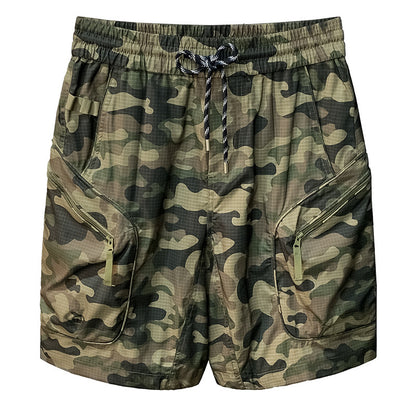 Camouflage Cargo Pants Men's Thin Shorts Quick-drying Loose Shorts