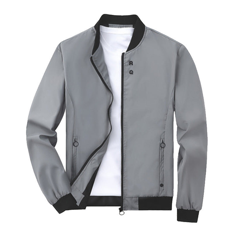 Men's Fashion Baseball Uniform Stand-up Collar Casual Jacket