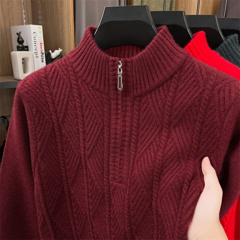Men's Business Leisure Pullover Bottoming Sweater