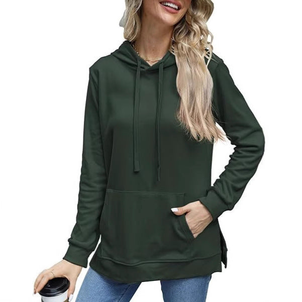 Casual Long Sleeve Sweatshirt Top With Pockets